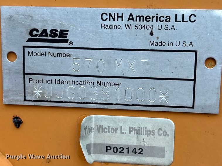 image for item EA4763 2007 Case 570 MXT landscape tractor