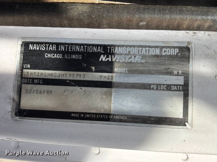 image for item EA4769 1988 International F2574 ready mix truck