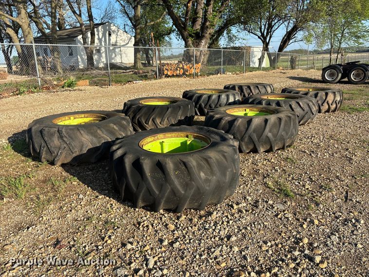image for item EA4795 (8) 23.1-34 tires and wheels