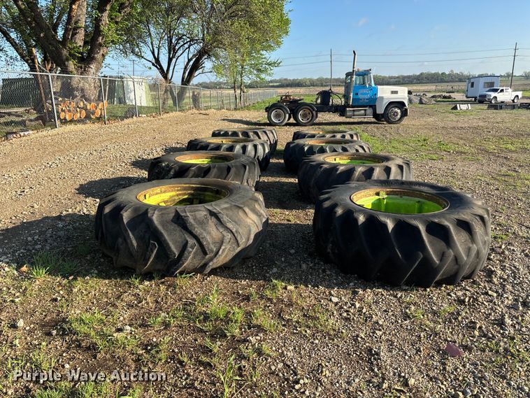 image for item EA4795 (8) 23.1-34 tires and wheels