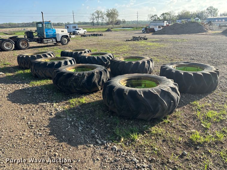 image for item EA4795 (8) 23.1-34 tires and wheels