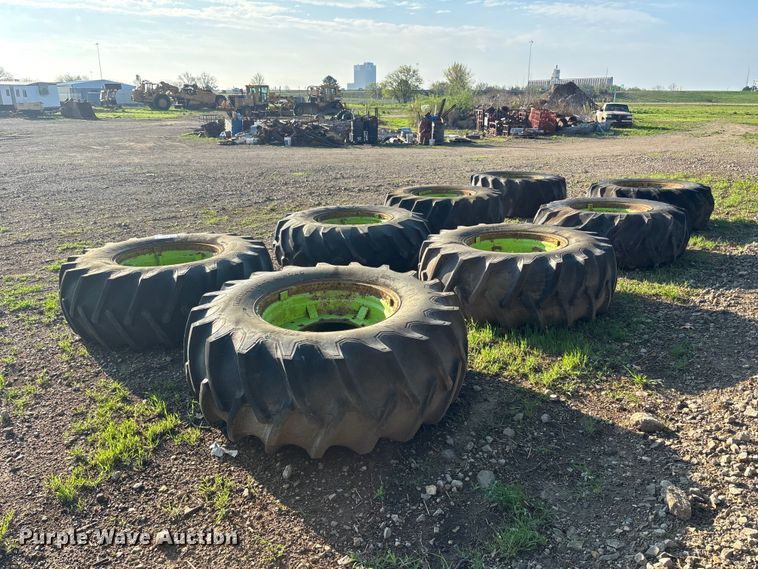 image for item EA4795 (8) 23.1-34 tires and wheels