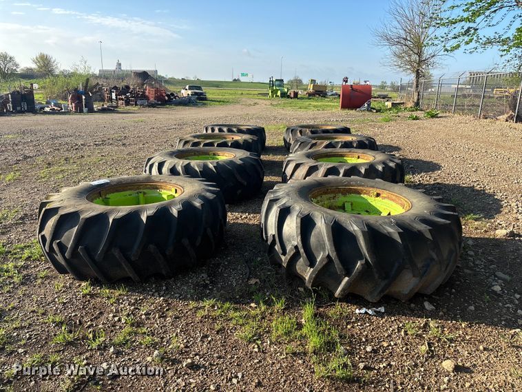 image for item EA4795 (8) 23.1-34 tires and wheels