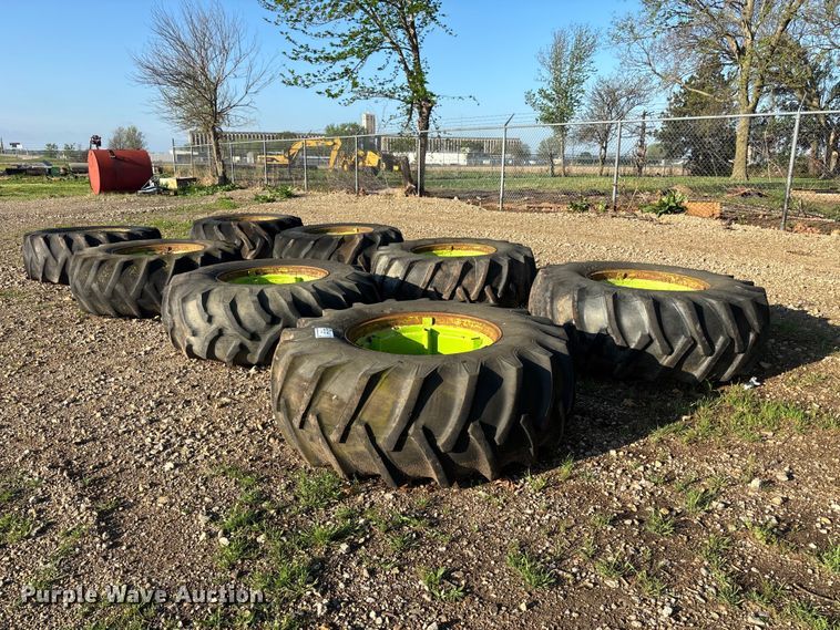 image for item EA4795 (8) 23.1-34 tires and wheels