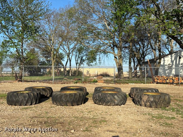 image for item EA4795 (8) 23.1-34 tires and wheels
