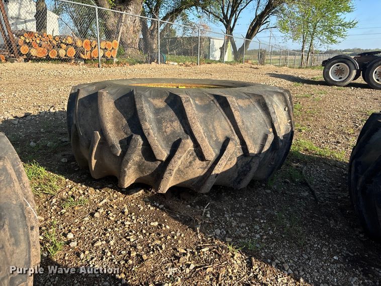 image for item EA4795 (8) 23.1-34 tires and wheels