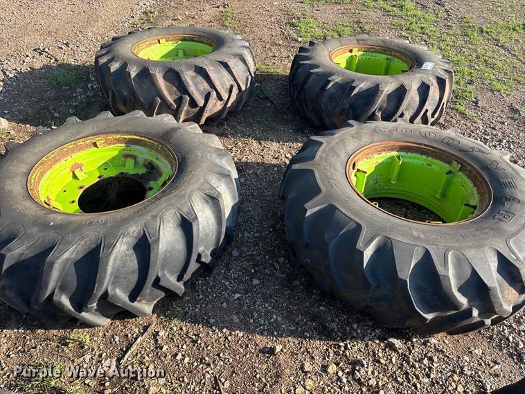 image for item EA4795 (8) 23.1-34 tires and wheels