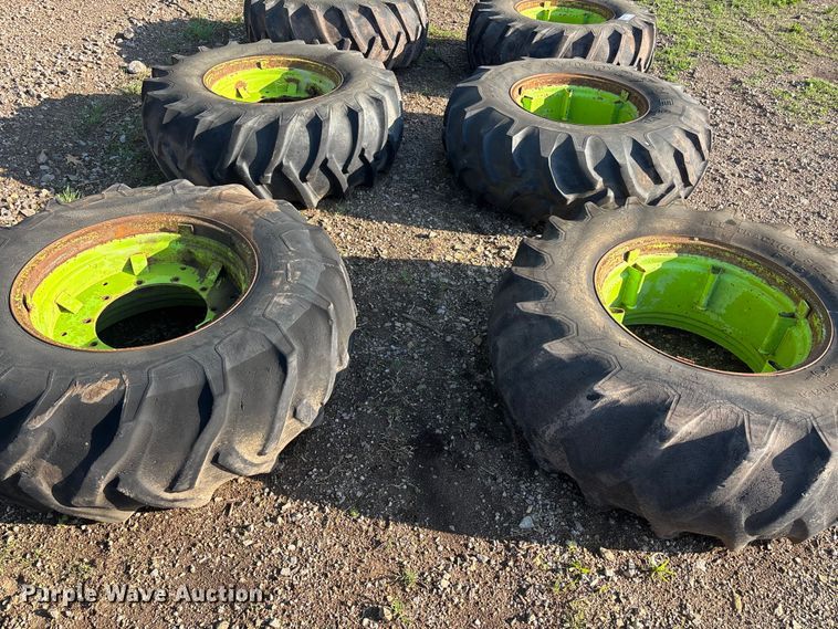 image for item EA4795 (8) 23.1-34 tires and wheels