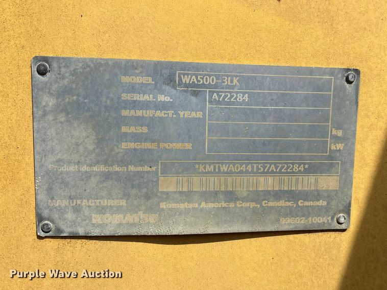 image for item EA4808 2005 Komatsu WA500-3LK wheel loader