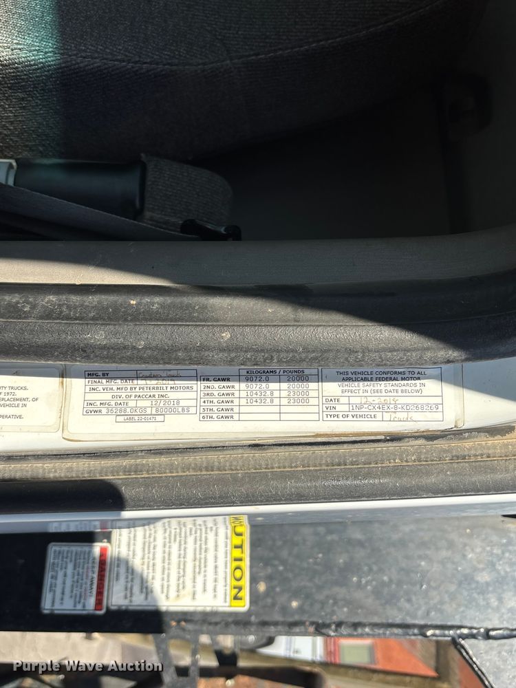 image for item EA4821 2019 Peterbilt 567 dump truck