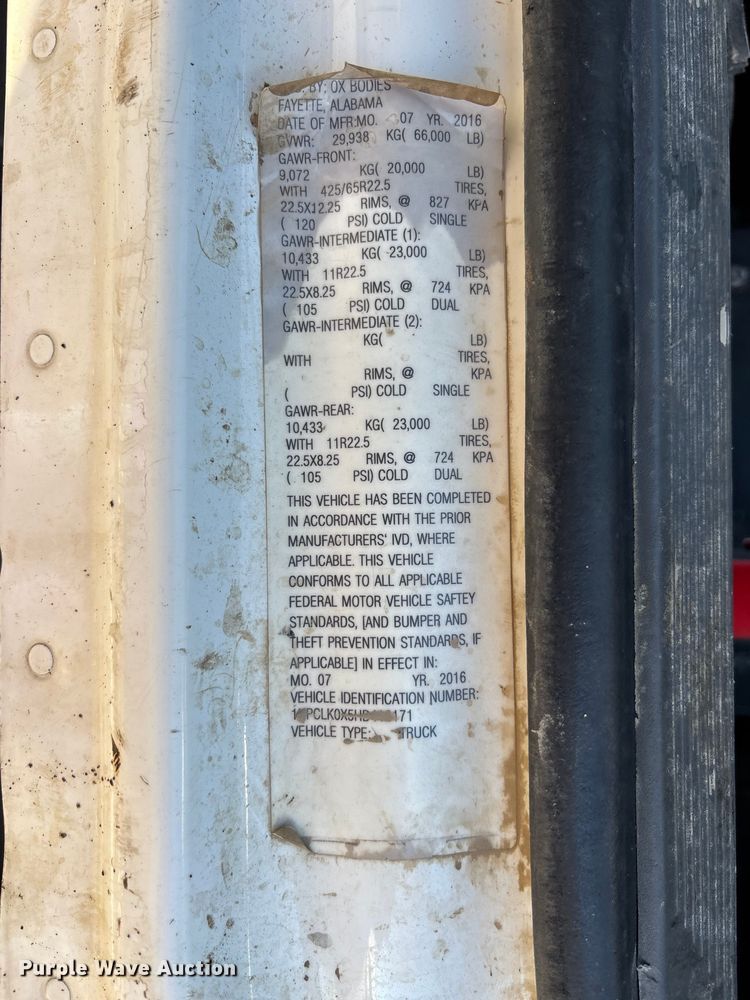 image for item EA4822 2017 Peterbilt 567 dump truck