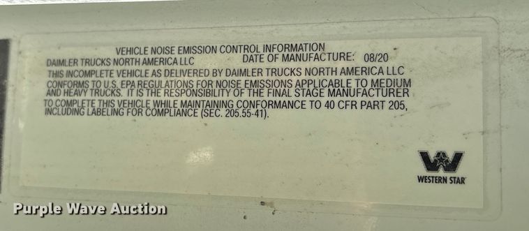 image for item EA7218 2021 Western Star 4700 volumetric concrete mixer truck