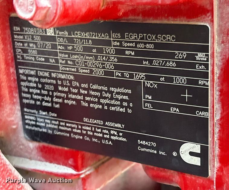 image for item EA7218 2021 Western Star 4700 volumetric concrete mixer truck