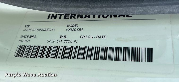 image for item EA7219 2022 International HX620 volumetric concrete mixer truck