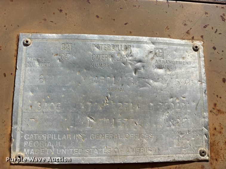 image for item EA7960 1991 Caterpillar 621E conventional scraper 