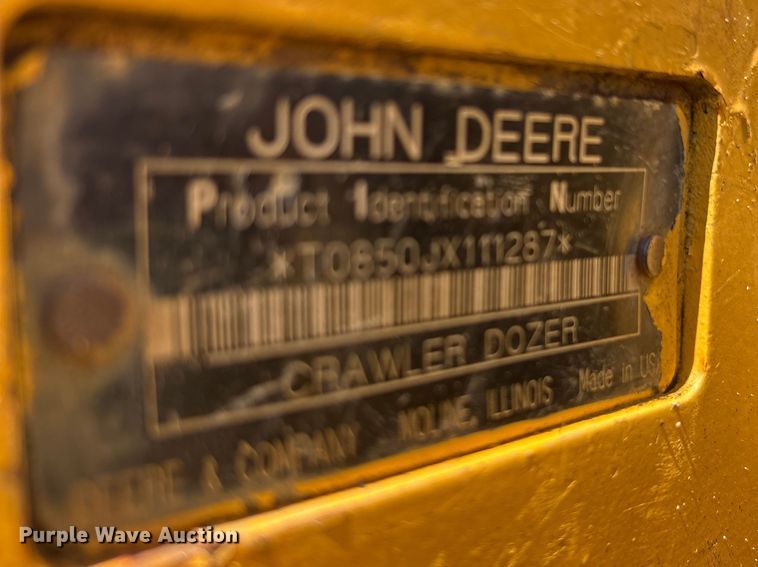 image for item EA7964 2005 John Deere 850J LGP dozer