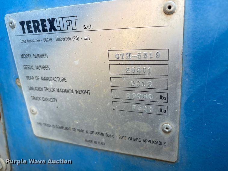 image for item EA7966 Terex GTB-5519 telehandler