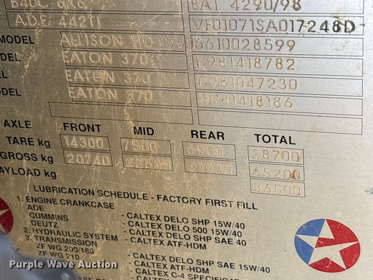 image for item EA7967 1999 Bell B40C articulated haul truck