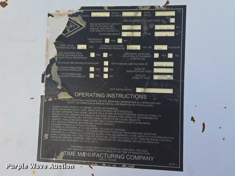 image for item EB1370 2007 Ford F750 Super Duty bucket truck