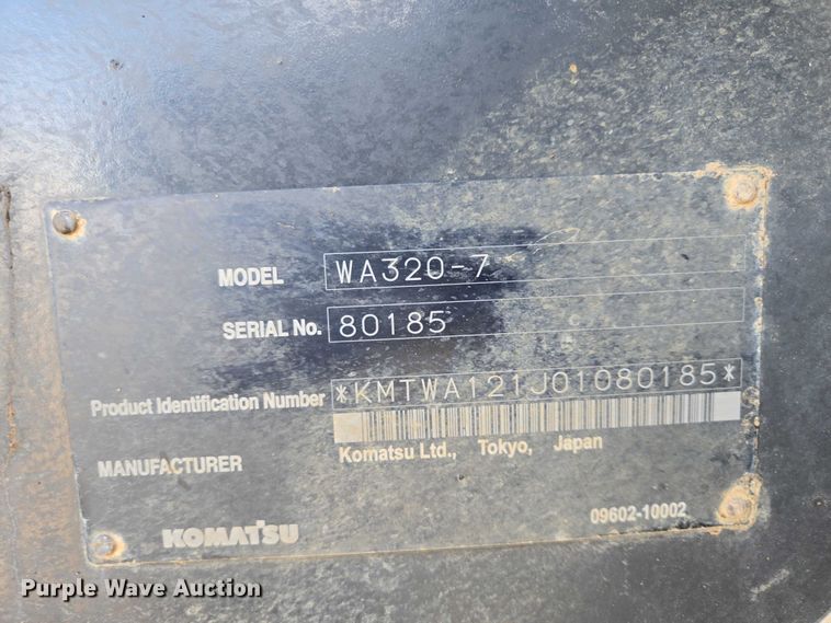 image for item EB1408 2014 Komatsu WA320-7 wheel loader