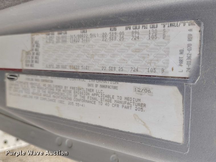 image for item ED0006 2007 Sterling LW4000 WT tank truck