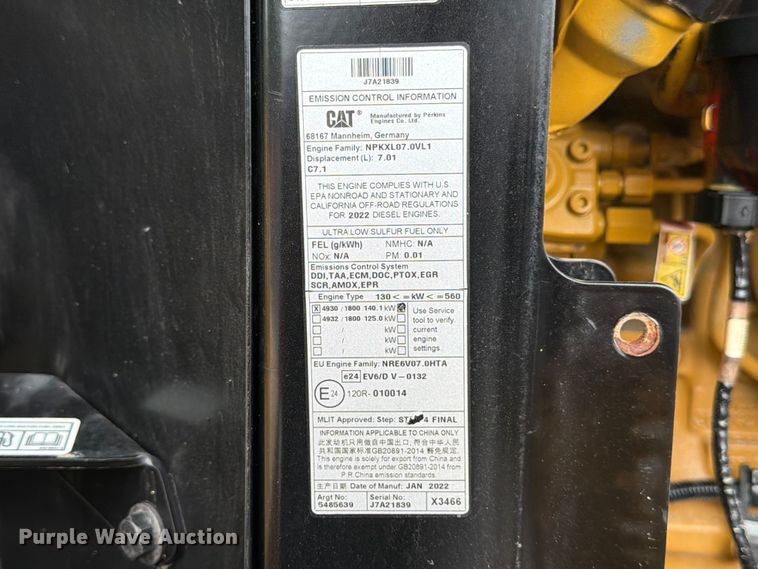 image for item ED5206 2022 Caterpillar 938M wheel loader