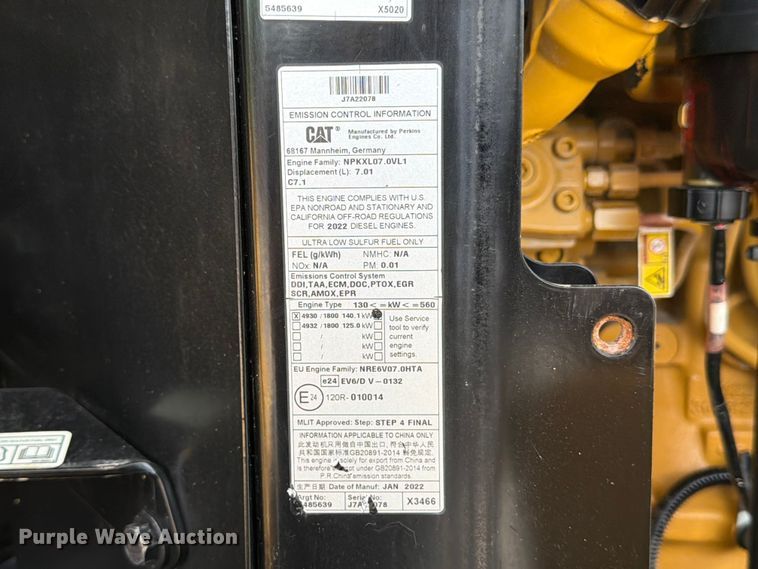 image for item ED5207 2022 Caterpillar 938M wheel loader
