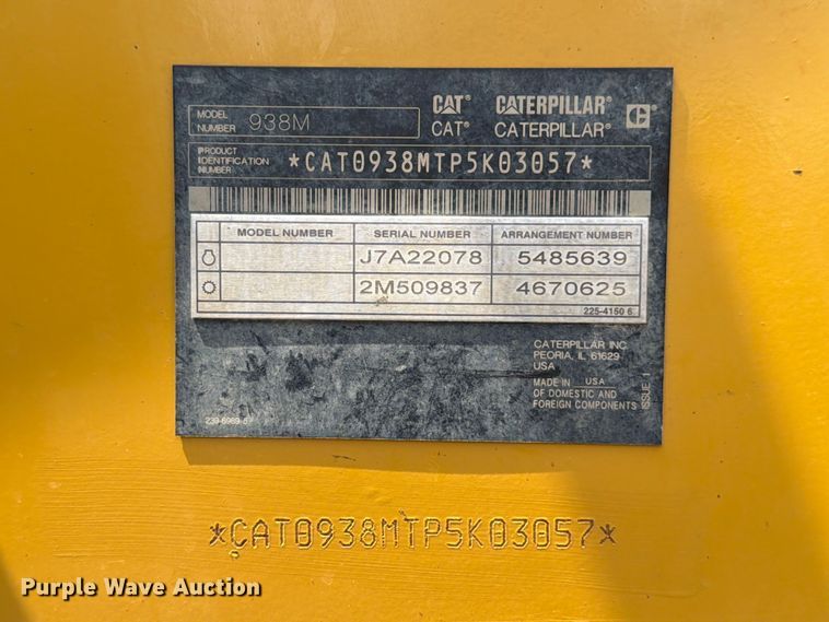 image for item ED5207 2022 Caterpillar 938M wheel loader