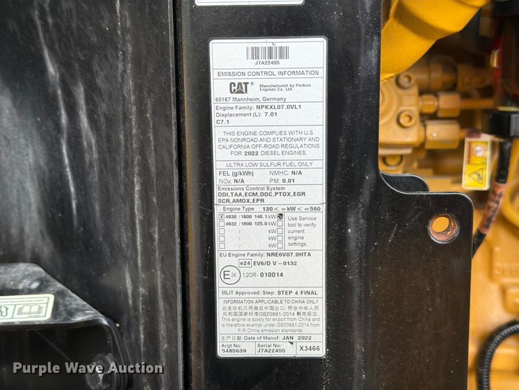 image for item ED5208 2022 Caterpillar 938M wheel loader