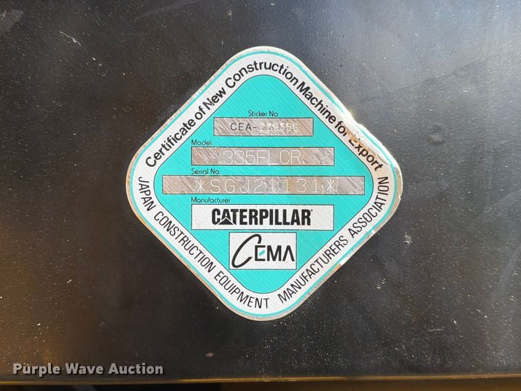 image for item ED5209 2021 Caterpillar 335F L CR excavator