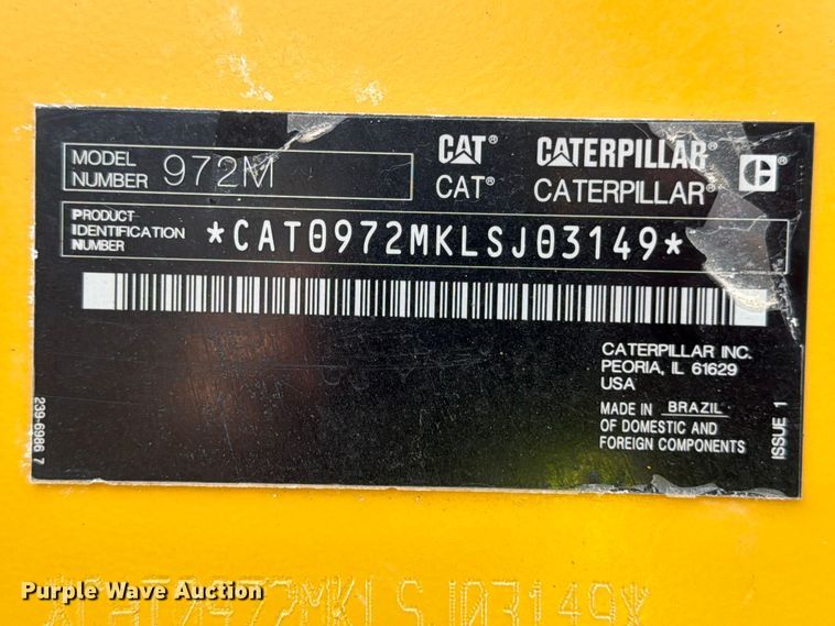 image for item ED5210 2022 Caterpillar 972M wheel loader