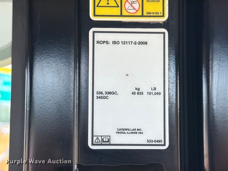 image for item ED5212 2022 Caterpillar 336 excavator