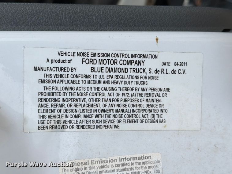 image for item ED5224 2011 Ford F750 bucket truck
