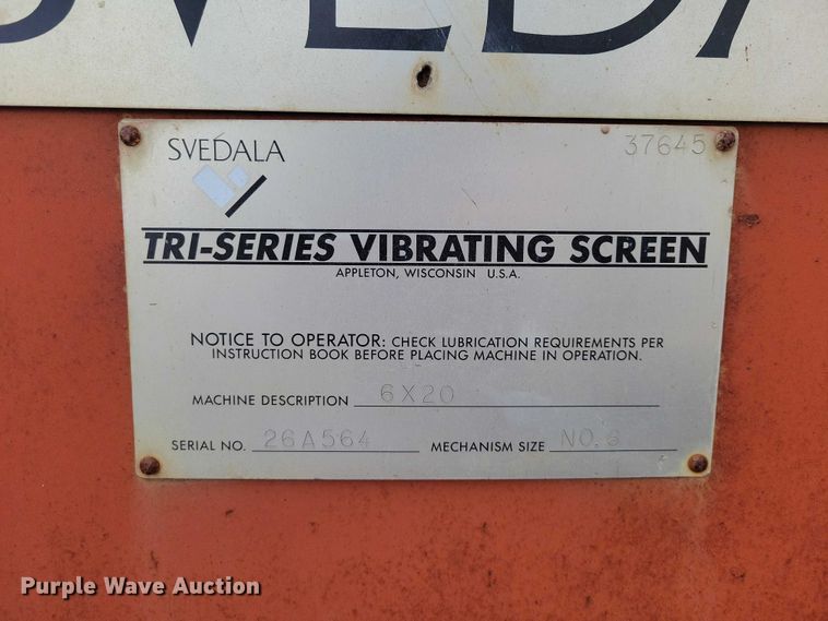 image for item EE0956 Svedala screening plant