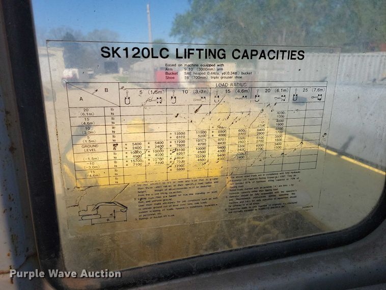 image for item EE0976 Kobelco SK120LC excavator