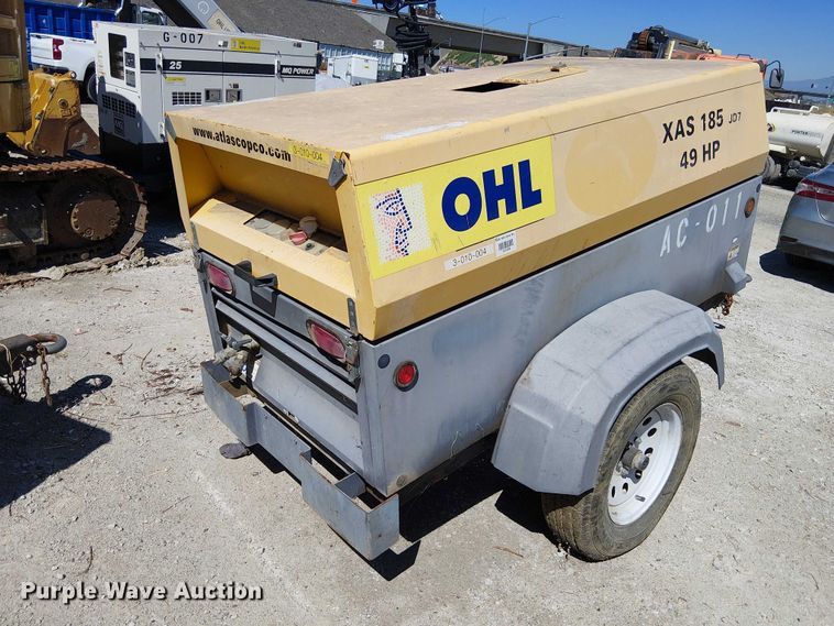 image for item EE5308 2013 Atlas Copco XAS 185 JDT TBV air compressor