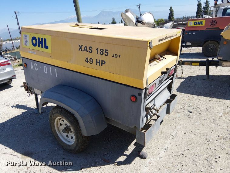 image for item EE5308 2013 Atlas Copco XAS 185 JDT TBV air compressor