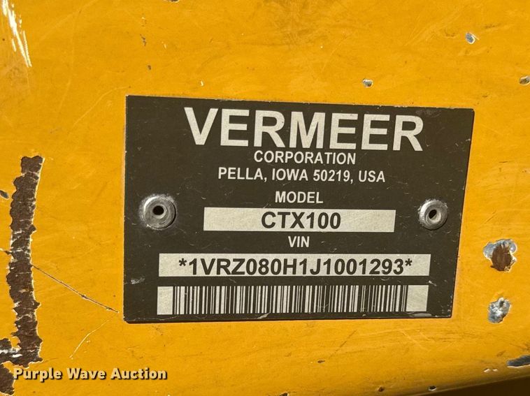 image for item EF2448 2018 Vermeer CTX100 compact utility loader