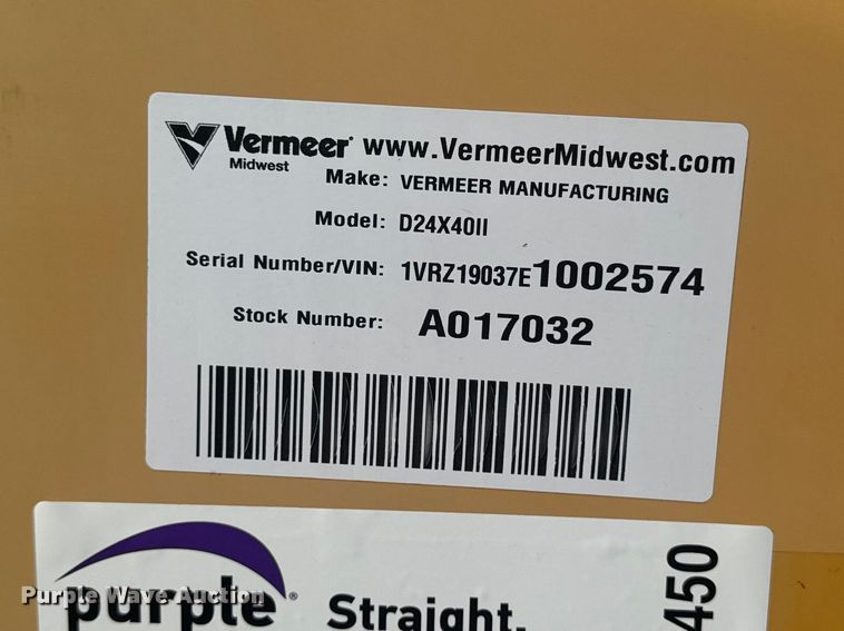 image for item EF2450 2014 Vermeer D24x40II Navigator S2 directional boring unit