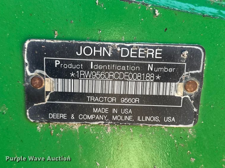 image for item EF2464 2013 John Deere 9560R  Scraper Special 4WD tractor