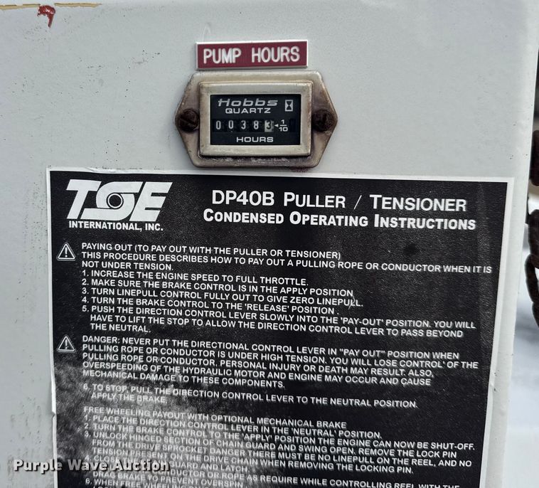 image for item EG2098 1999 TSE International DFT40B reel trailer