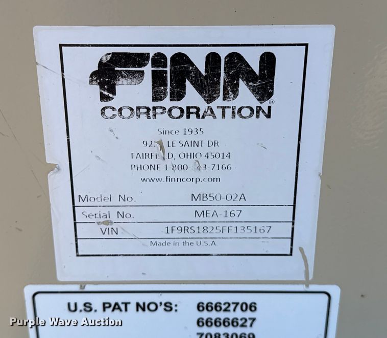 image for item EG2107 2015 Finn MB50-02A hydroseeder