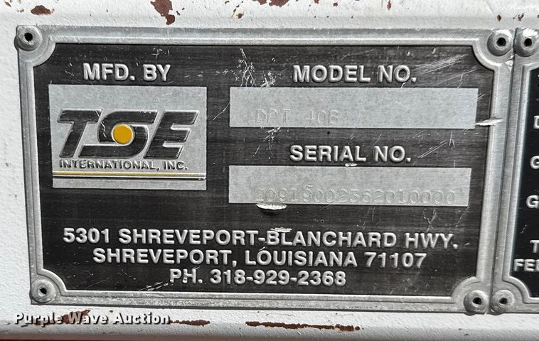 image for item EG2110 2000 TSE International  DPT40B reel trailer