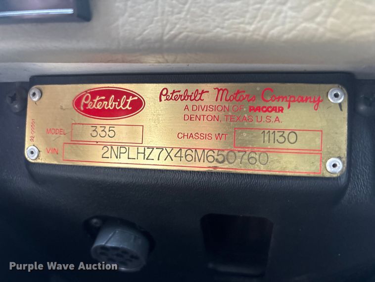 image for item EG8932 2006 Peterbilt 335 flatbed truck