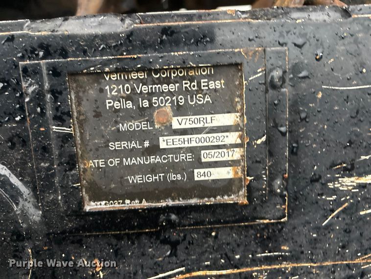 image for item EG8972 2017 Vermeer RTX750 vibratory cable plow