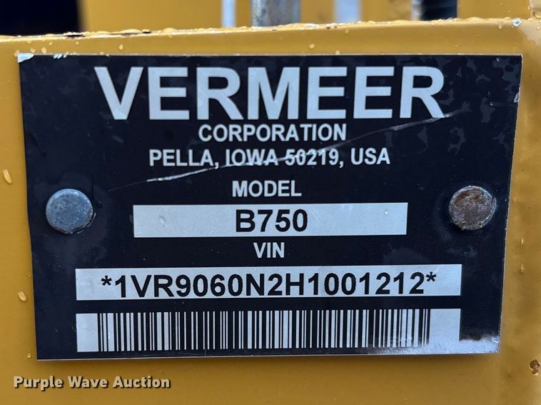 image for item EG8972 2017 Vermeer RTX750 vibratory cable plow