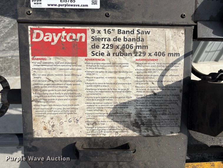 image for item EI5785 Dayton 4YG31 bandsaw
