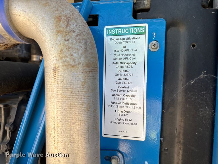 image for item EM8614 2018 Genie S-80 XC boom lift