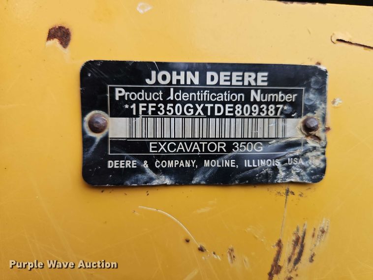image for item EO7245 2013 John Deere 350G LC excavator