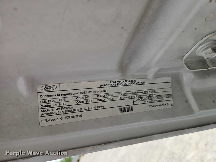 image for item EO7259 2012 Ford F550 Super Duty utility / service truck